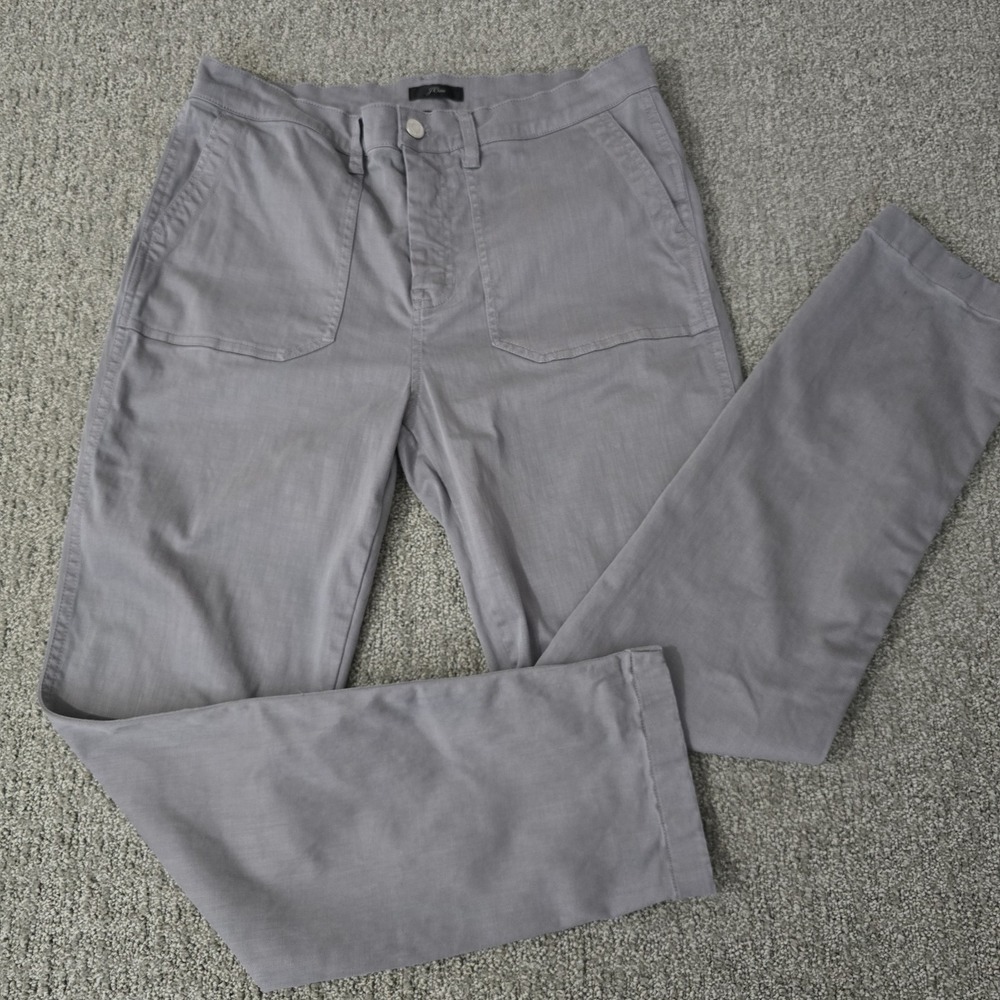 J Crew Vintage‎ Straight Cargo Pants Womens 31 Tall Gray Utility Straight Leg